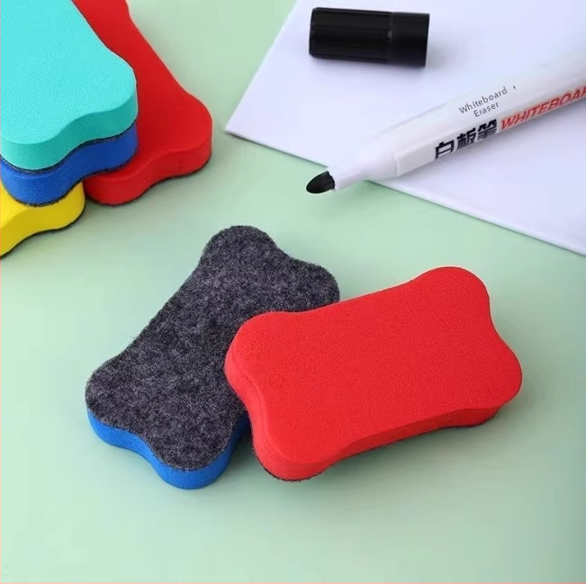 Μαγνητική γόμα λευκής επιφάνειας με σφουγγάρι, διπλής χρήσης, χωρίς σκόνη