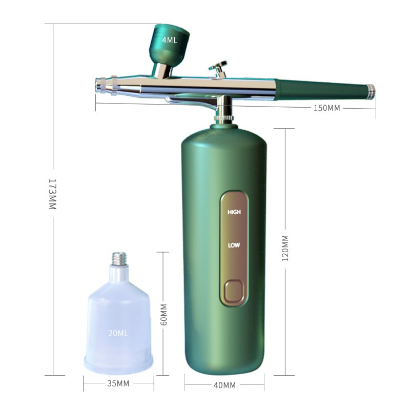 Συσκευή ενυδάτωσης προσώπου με έγχυση οξυγόνου, φορητή χειροκίνητη συσκευή καθαρισμού πόρων, ενσωματωμένη μπαταρία 300–500 mAh, κρύος ψεκασμός, δεύτερη ταχύτητα