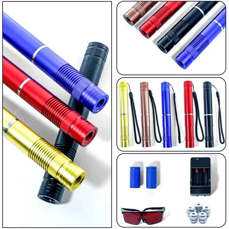 Лазерен указател-писалка, високопроизводителен, дълъг обсег, алуминиев корпус, за училищно обучение, модел B008