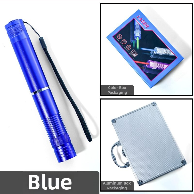 B008 Plavi laserski pokazivač visoke snage, dugi domet, aluminijska legura