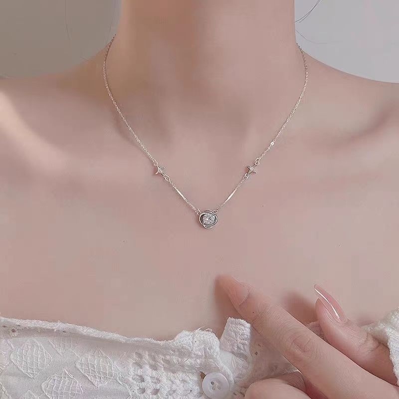 JISHU bakrena ogrlica s privjeskom u obliku srca na regularnom lancu, unisex, stil izvan mainstreama