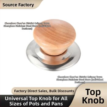 Drevený pokrievka na hrniec s dreveným gombom, proti popáleniu, kuchynský doplnok, Shenghan