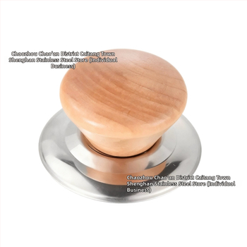 Drevený pokrievka na hrniec s dreveným gombom, proti popáleniu, kuchynský doplnok, Shenghan
