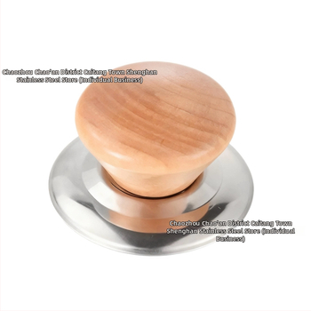 Drevený pokrievka na hrniec s dreveným gombom, proti popáleniu, kuchynský doplnok, Shenghan