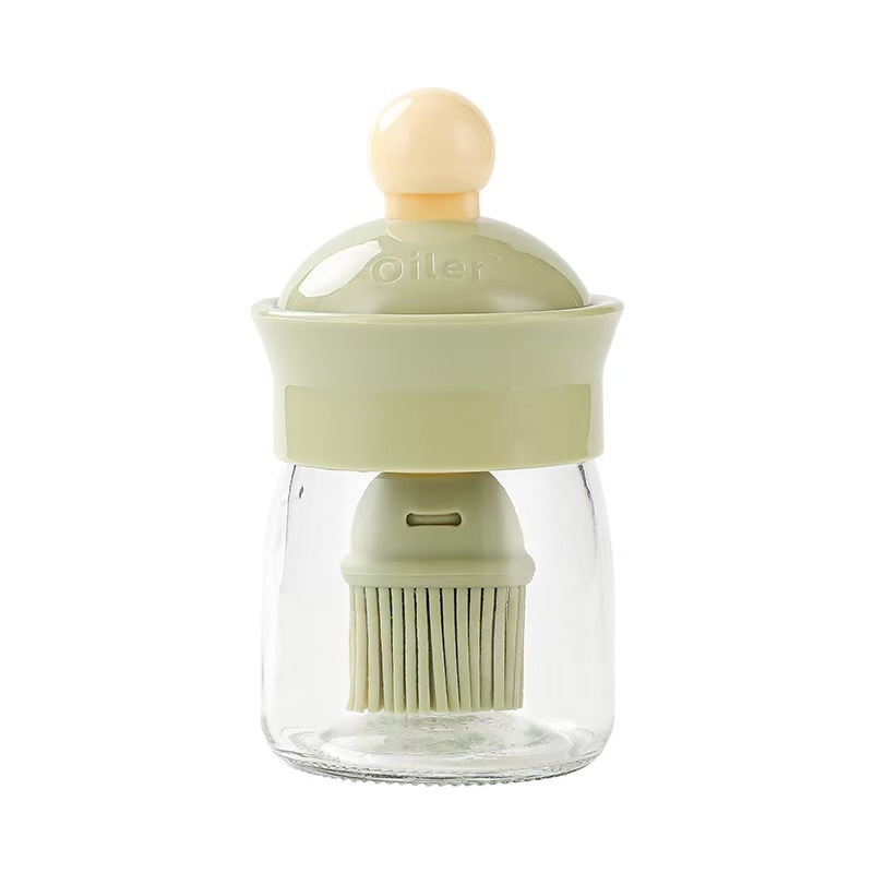 Dvostruka četka za ulje s PP glavom i silikonskom drškom, za kuhinju i roštilj