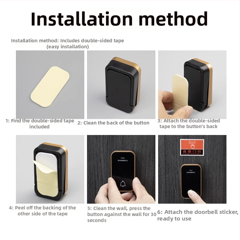 Bezdrôtový domový zvonček – samostatne napájaný, bez batérie, vodeodolný, ultra-dlhý dosah, pre seniorov, 110-220V