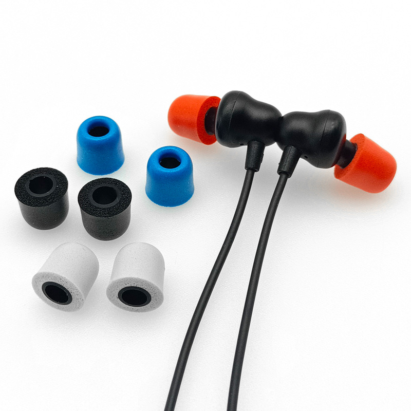 Memóriás habból készült fülbetétek in-ear fejhallgatókhoz – zajcsökkentés 30 dB, mosható, egyenes szájú fülillesztés, Sorozat T