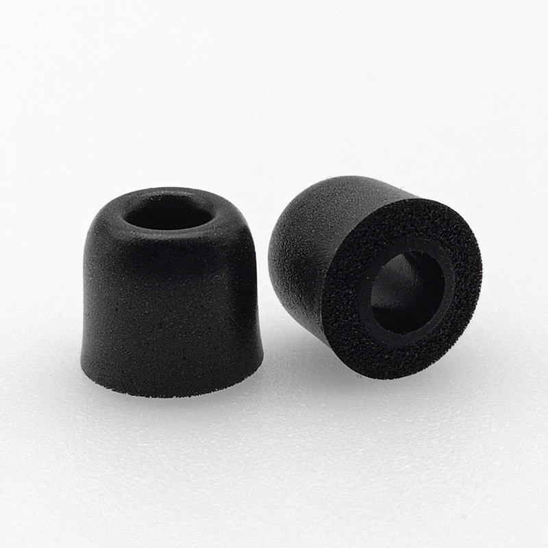 Memóriás habból készült fülbetétek in-ear fejhallgatókhoz – zajcsökkentés 30 dB, mosható, egyenes szájú fülillesztés, Sorozat T