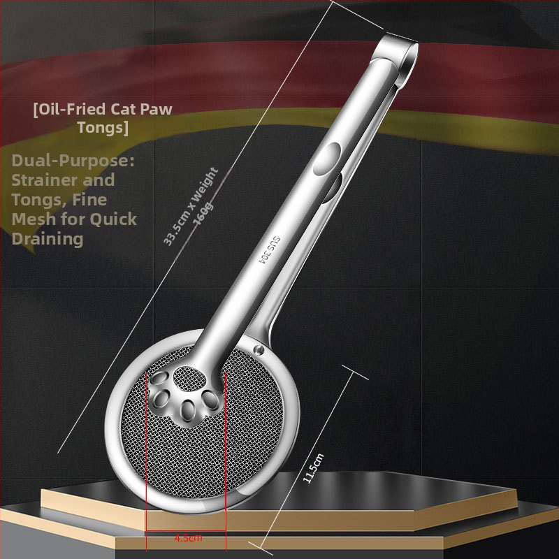 Kliešte na gril z 316 nerezovej ocele s vidličkou, rozšírené, viacúčelové, protišmykové, tepelne odolné