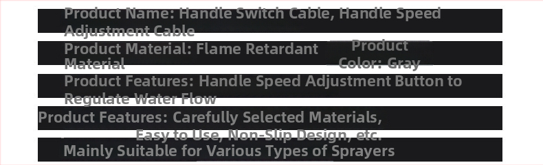 Poľnohospodárske elektrické postrekovače príslušenstvo - rukoväť s vypínačom, vedenie na reguláciu rýchlosti, antifriz, ochrana proti výbuchu, zosilnená trubka