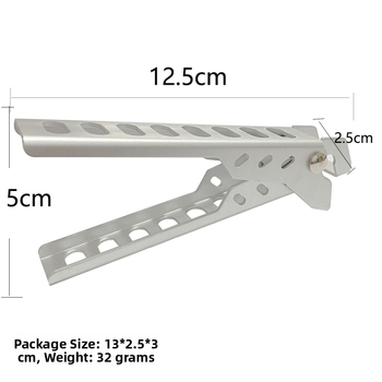 Klip na hrniec na kempovanie, hliníková zliatina, ultra ľahký, prenosný, 33,5 g, s potlačeným logom