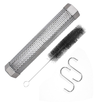 Rozsdamentes acél BBQ füstölő — hatszögletű rombusz forma, hordozható, rozsdaálló, tapadásmentes