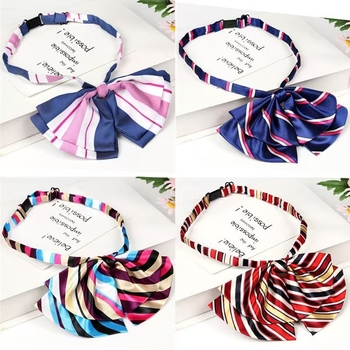 Γυναικείο ριγέ επαγγελματικό πουκάμισο με παπιγιόν, ευθύς γιακά, εθνοστυλ (φθινόπωρο 2024)