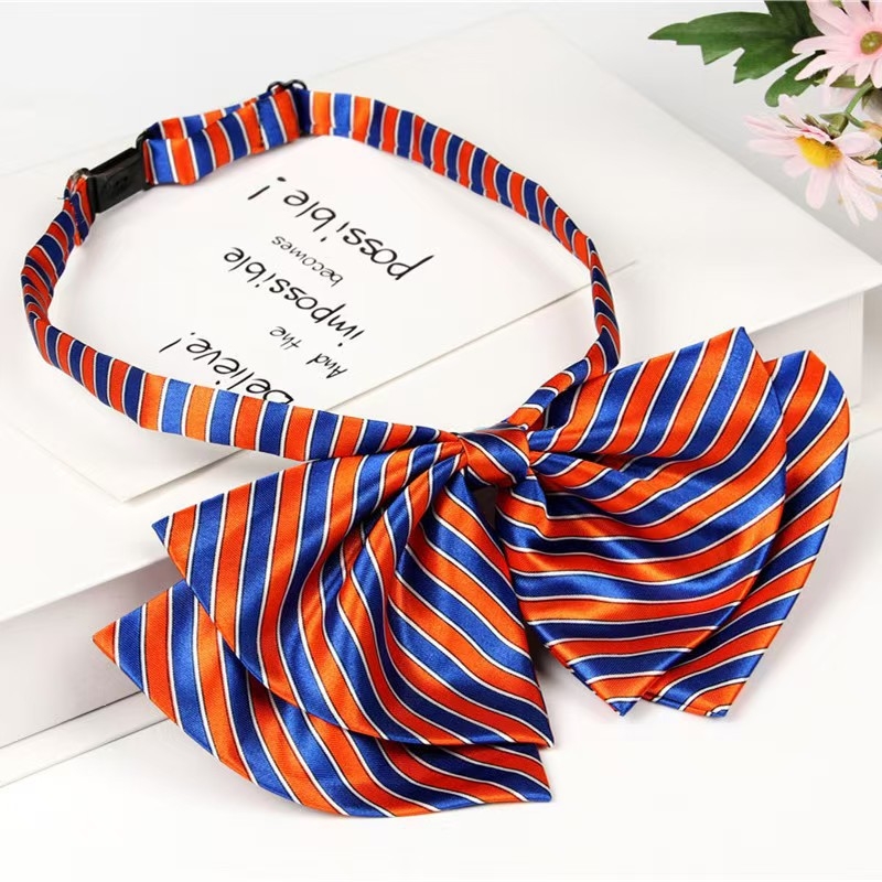 Γυναικείο ριγέ επαγγελματικό πουκάμισο με παπιγιόν, ευθύς γιακά, εθνοστυλ (φθινόπωρο 2024)