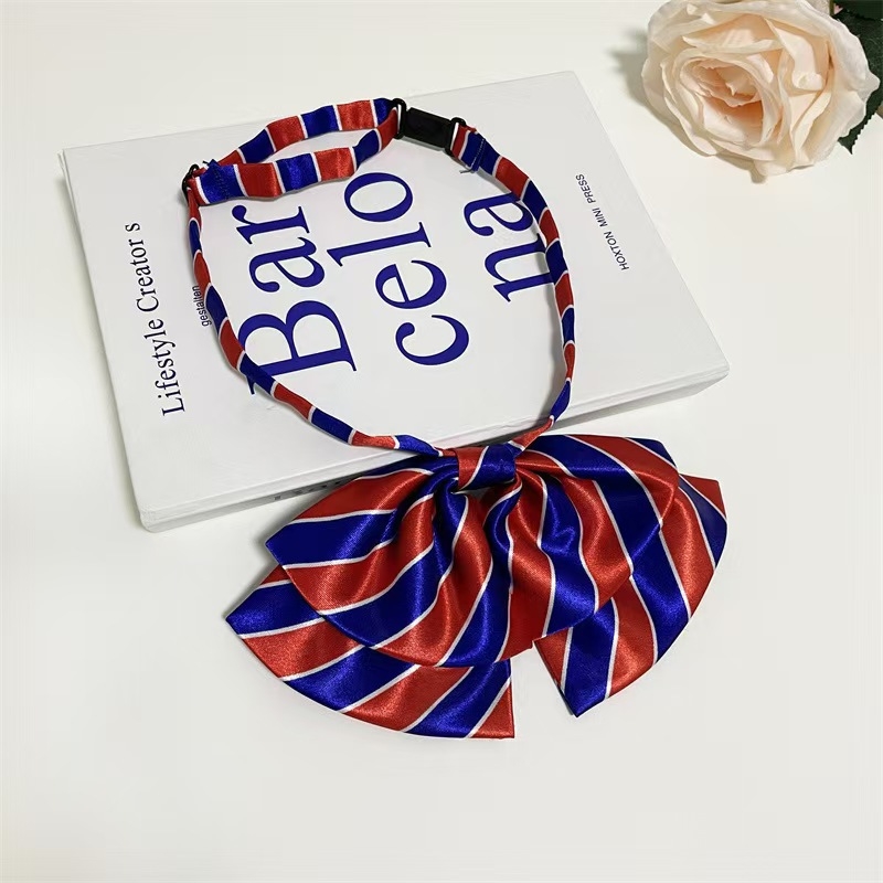 Γυναικείο ριγέ επαγγελματικό πουκάμισο με παπιγιόν, ευθύς γιακά, εθνοστυλ (φθινόπωρο 2024)