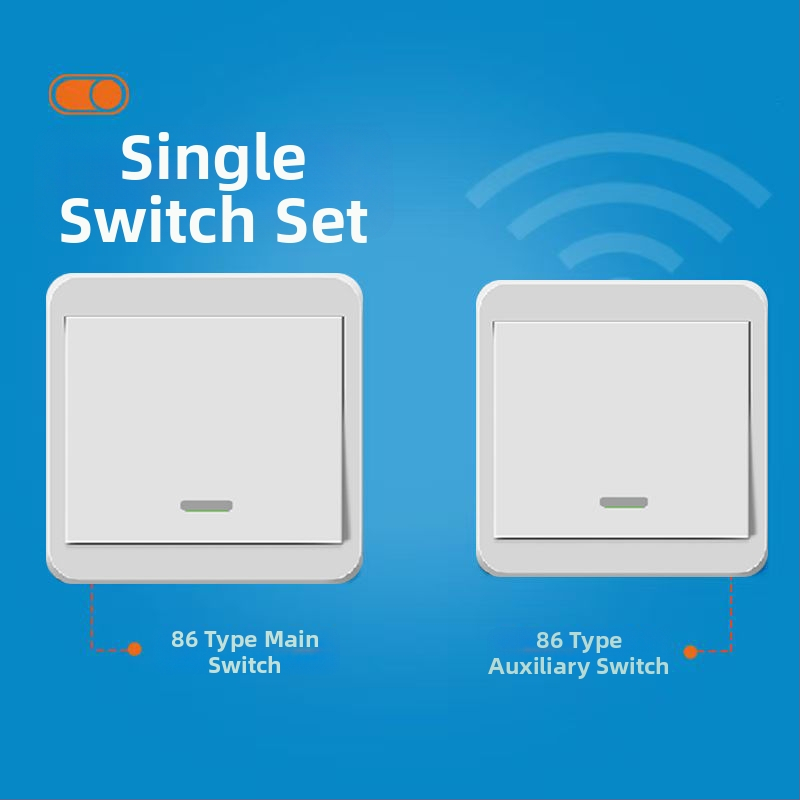 Bezdrôtový vypínač osvetlenia 220V s dvojitou kontrolou, nalepovací panel (bez káblovania)