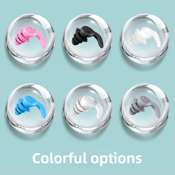 Silikónové štuple do uší na spanie — tlmenie hluku a vodotesné, na spanie, kúpeľ a plávanie