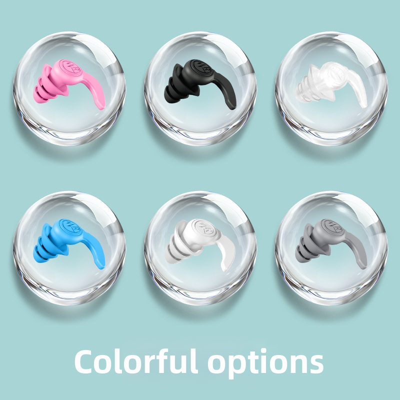 Silikónové štuple do uší na spanie — tlmenie hluku a vodotesné, na spanie, kúpeľ a plávanie