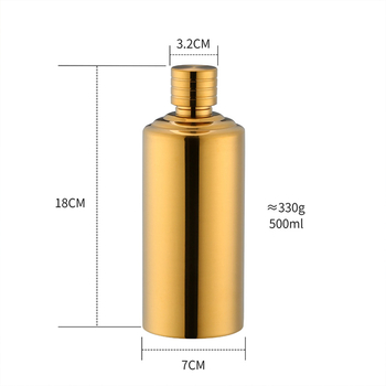 Set bočice za vino i šejker za koktele, od nehrđajućeg čelika 304, prenosivi, dvodijelni set s čašom sa simbolom sreće