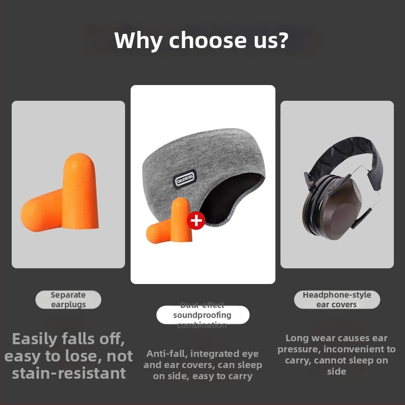 Ušné masky na tlmenie hluku na spanie na bokoch, plyšový materiál, zvuková izolácia, dospelí, vhodné pre cyklistiku