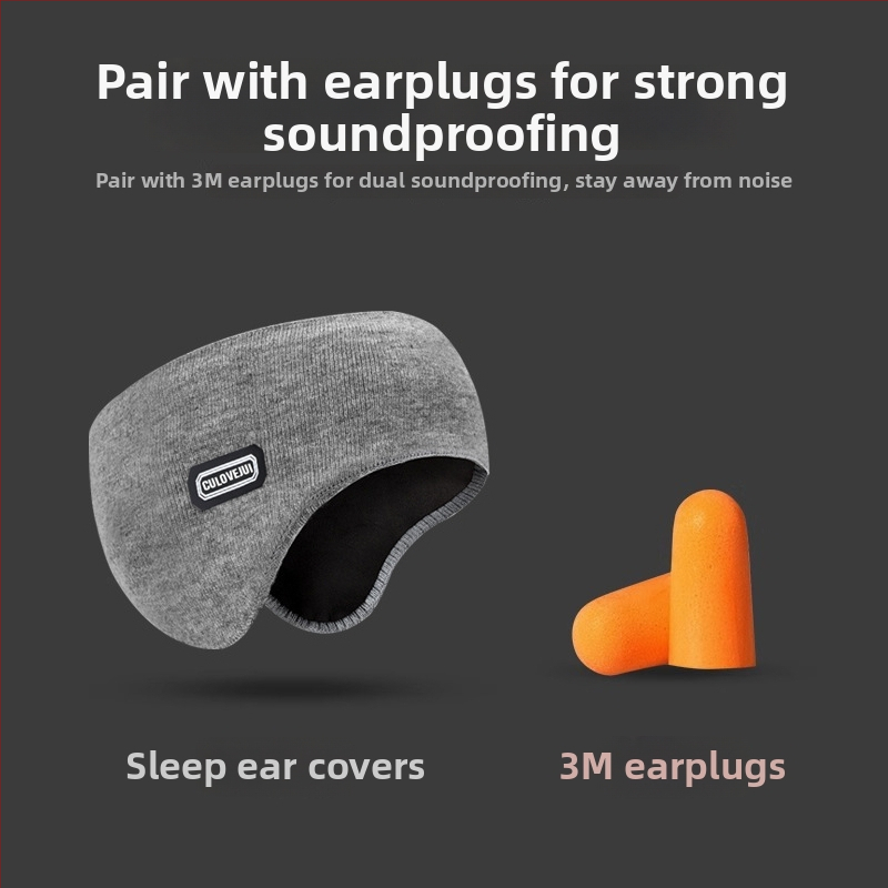 Ušné masky na tlmenie hluku na spanie na bokoch, plyšový materiál, zvuková izolácia, dospelí, vhodné pre cyklistiku