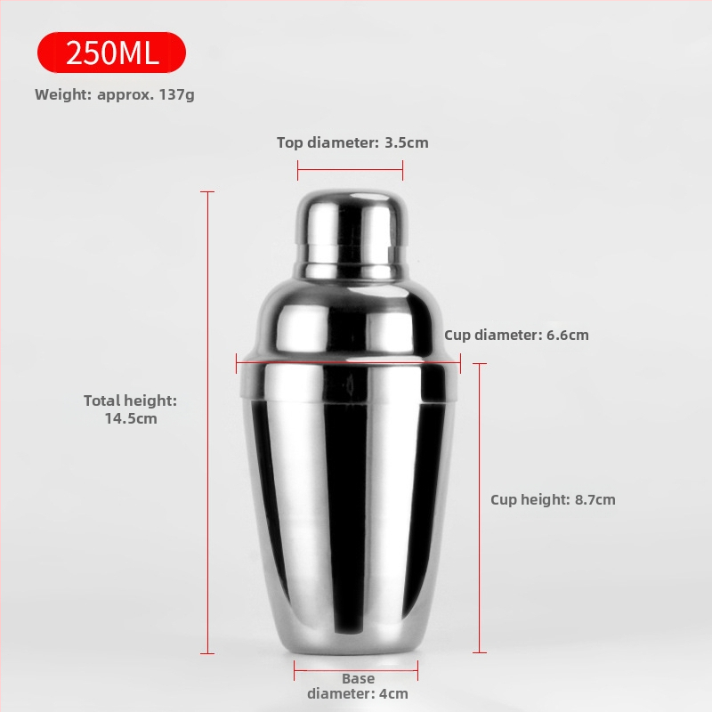 Koktejlový shaker z hrubšej nehrdzavejúcej ocele 304, moderný minimalistický štýl, model xhy666, značka Xiao Zhang