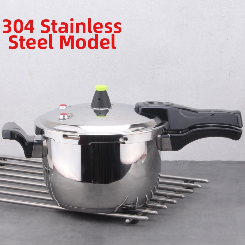 Tlakový hrniec z nehrdzavejúcej ocele (kompatibilný s indukčnými platňami; nerezová pokrievka; zložené dno)