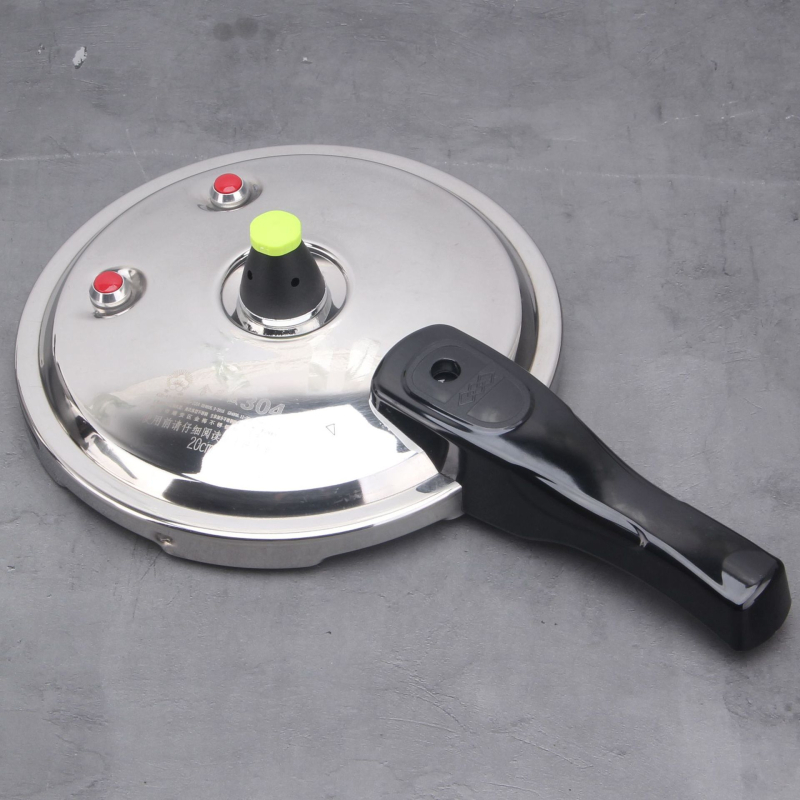 Κατσαρόλα πίεσης από ανοξείδωτο ατσάλι (συμβατή με επαγωγή; μεταλλικό καπάκι; πολύπλονο κάτω)