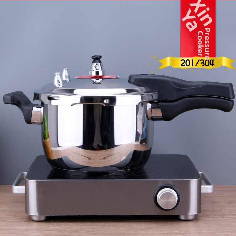 Tlakový hrniec z nehrdzavejúcej ocele (kompatibilný s indukčnými platňami; nerezová pokrievka; zložené dno)