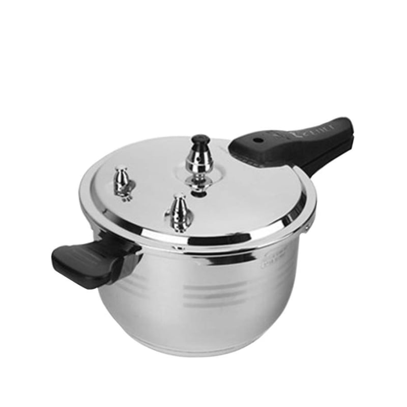 Κατσαρόλα πίεσης από ανοξείδωτο ατσάλι (συμβατή με επαγωγή; μεταλλικό καπάκι; πολύπλονο κάτω)