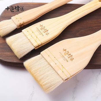 Četka za roštilj s 40% vuna i 60% vlakana, drvena drška, paket 400, stil Novi kineski stil