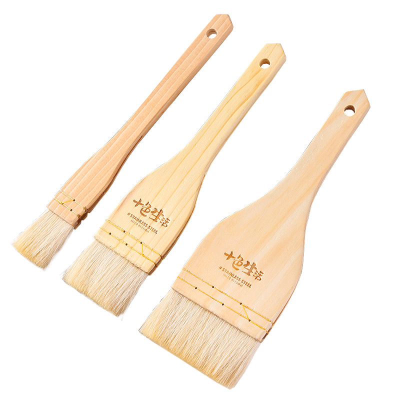 Četka za roštilj s 40% vuna i 60% vlakana, drvena drška, paket 400, stil Novi kineski stil