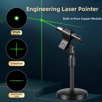 Laserové pero so skríženým lúčom a pravouhlým nivelom - 532 nm, dosah 1 km, batéria 16340