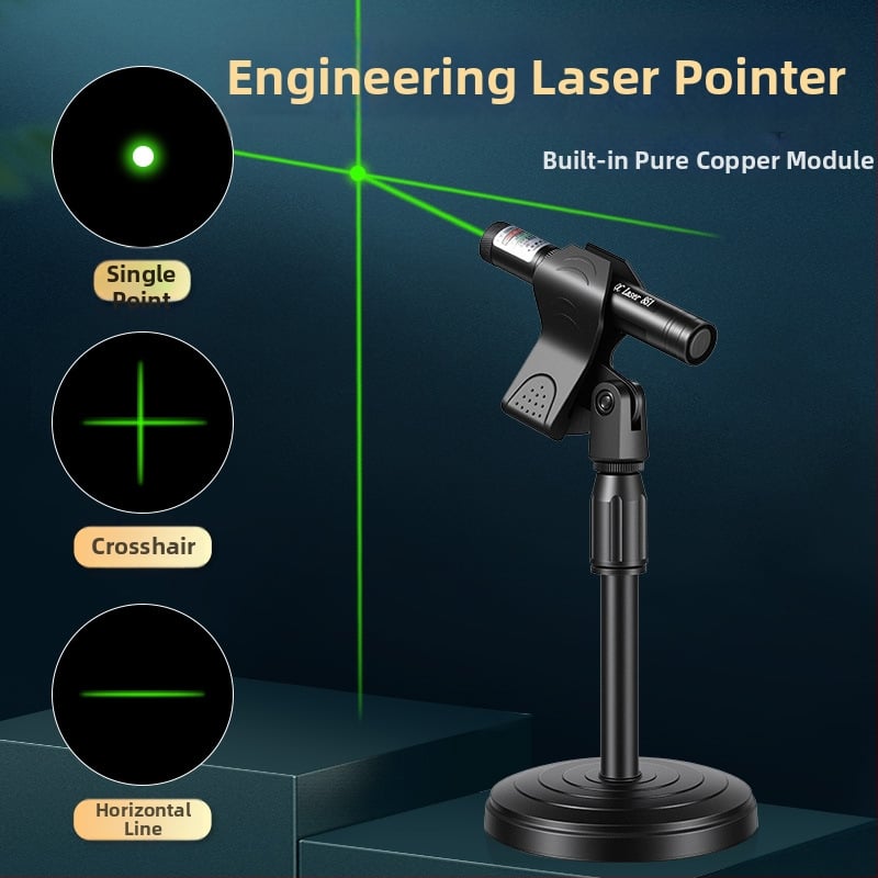 Laserové pero so skríženým lúčom a pravouhlým nivelom - 532 nm, dosah 1 km, batéria 16340