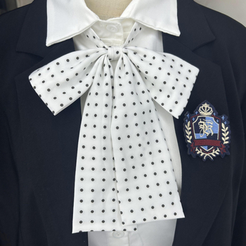 Γραβάτα-φιόγκος για το γιακά με λουλουδάτο μοτίβο, κυματοειδή διακόσμηση, ριγέ σχέδιο, πολυεστέρας, unisex, κορεατικό στυλ