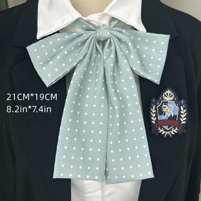 Γραβάτα-φιόγκος για το γιακά με λουλουδάτο μοτίβο, κυματοειδή διακόσμηση, ριγέ σχέδιο, πολυεστέρας, unisex, κορεατικό στυλ