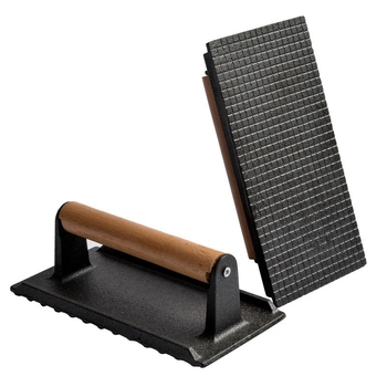Presa za meso Zhu Le — od lijevanog željeza, set za hamburger i odrezak, model YR-003, moderni minimalistički stil