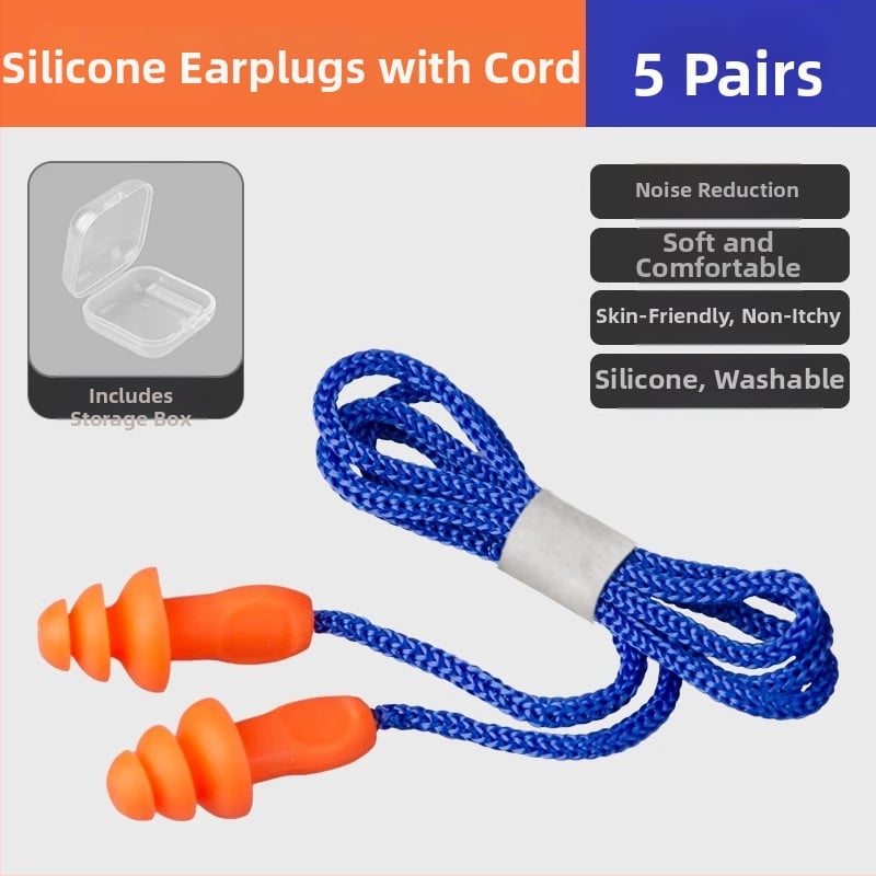 Füldugók szilikonból zajszigeteléshez – Lichang, sorozat: zajszigetelő füldugók, használat: alvás, iroda és kollégium