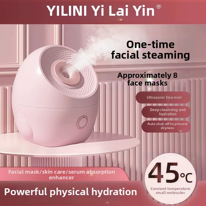 Arcápoló arcfűtő gőzölő nano párásításhoz, hordozható otthoni szépségkészülék, forró permetezés, forró kompressziós funkció, egy sebesség, beépített akkumulátor nélkül