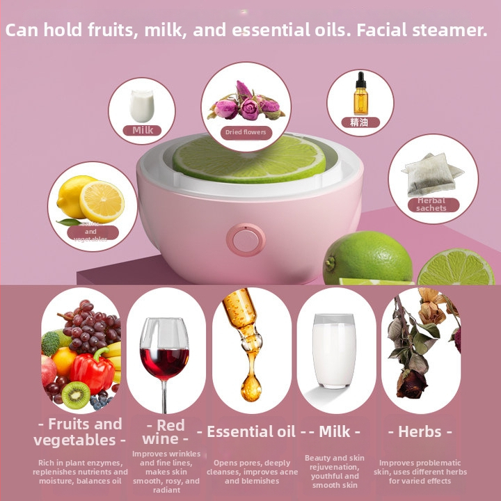 Arcápoló arcfűtő gőzölő nano párásításhoz, hordozható otthoni szépségkészülék, forró permetezés, forró kompressziós funkció, egy sebesség, beépített akkumulátor nélkül