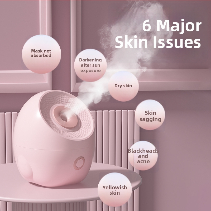 Arcápoló arcfűtő gőzölő nano párásításhoz, hordozható otthoni szépségkészülék, forró permetezés, forró kompressziós funkció, egy sebesség, beépített akkumulátor nélkül