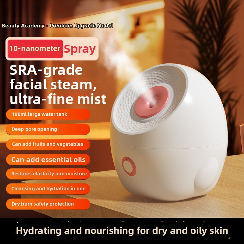 Arcápoló arcfűtő gőzölő nano párásításhoz, hordozható otthoni szépségkészülék, forró permetezés, forró kompressziós funkció, egy sebesség, beépített akkumulátor nélkül