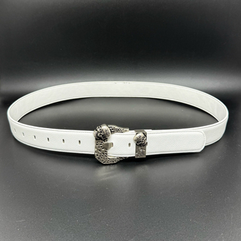 Curea cu cataramă în formă de cruce pentru bărbați și femei, potrivită pentru rochii și blugi (Piele artificială • Cataramă din aliaj • Închidere cu pin • Perforație și electroplacare)