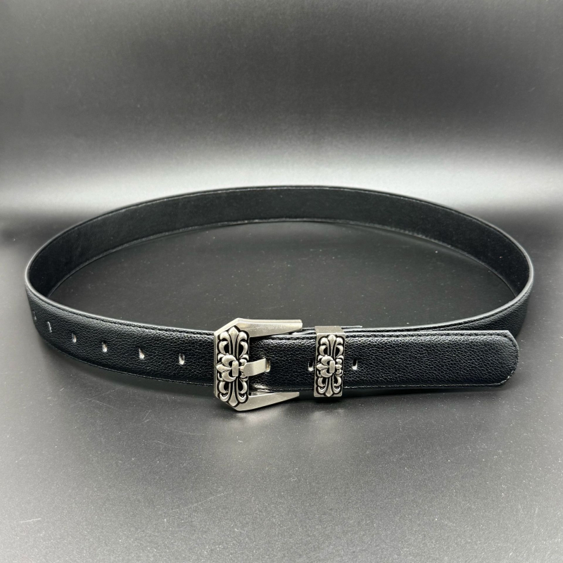 Curea cu cataramă în formă de cruce pentru bărbați și femei, potrivită pentru rochii și blugi (Piele artificială • Cataramă din aliaj • Închidere cu pin • Perforație și electroplacare)