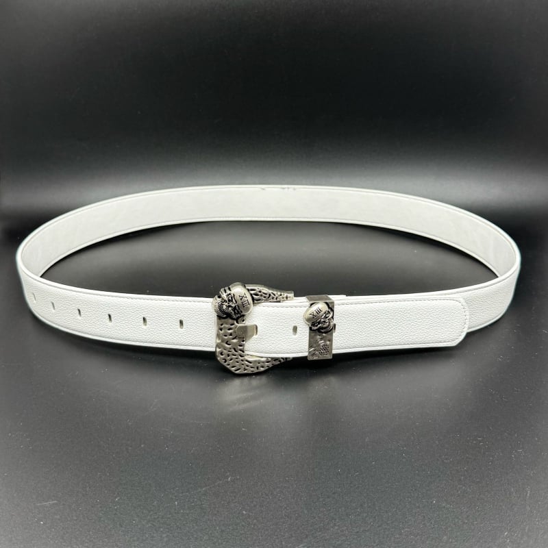 Curea cu cataramă în formă de cruce pentru bărbați și femei, potrivită pentru rochii și blugi (Piele artificială • Cataramă din aliaj • Închidere cu pin • Perforație și electroplacare)