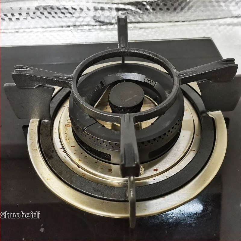 Nerezová oceľová podpera na plynový sporák, držiak na wok a hrniec s mliekom, protišmykový, univerzálny s štyrmi alebo piatimi pazúrmi