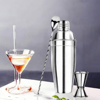 Nehrđajući čelični set za kućni bar, 3-dijelni, moderan minimalistički stil, moguć prilagođeni logotip