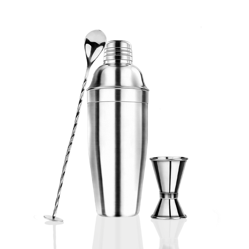 Nehrđajući čelični set za kućni bar, 3-dijelni, moderan minimalistički stil, moguć prilagođeni logotip