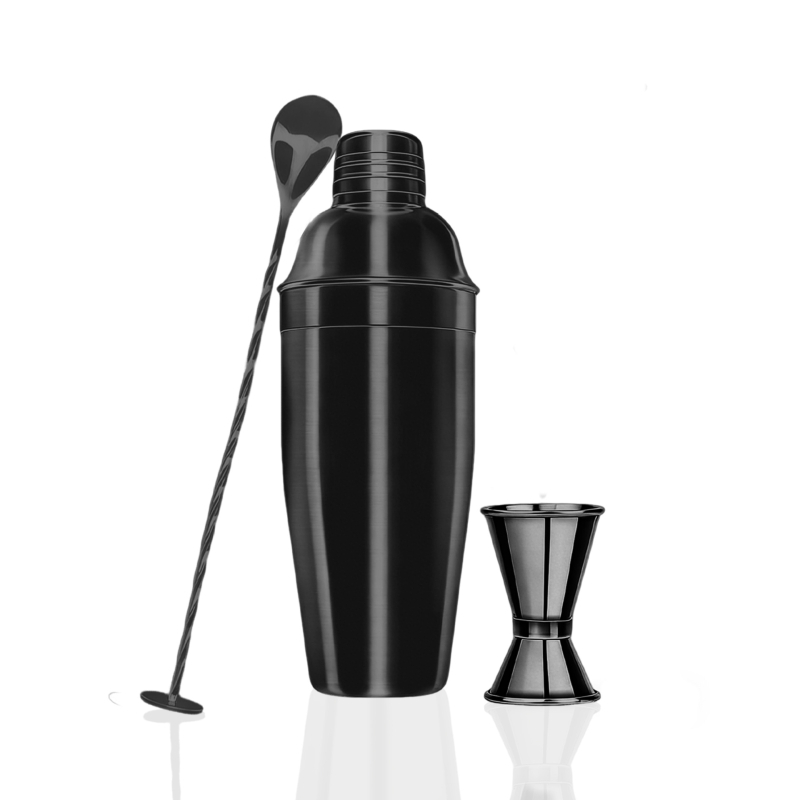 Nehrđajući čelični set za kućni bar, 3-dijelni, moderan minimalistički stil, moguć prilagođeni logotip