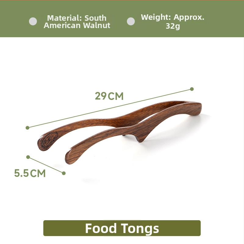 Drevené kliešte na jedlo Mu yao – viacúčelové, protišmykové, odolné voči vysokým teplotám, ochrana proti popáleninám, tlač loga k dispozícii